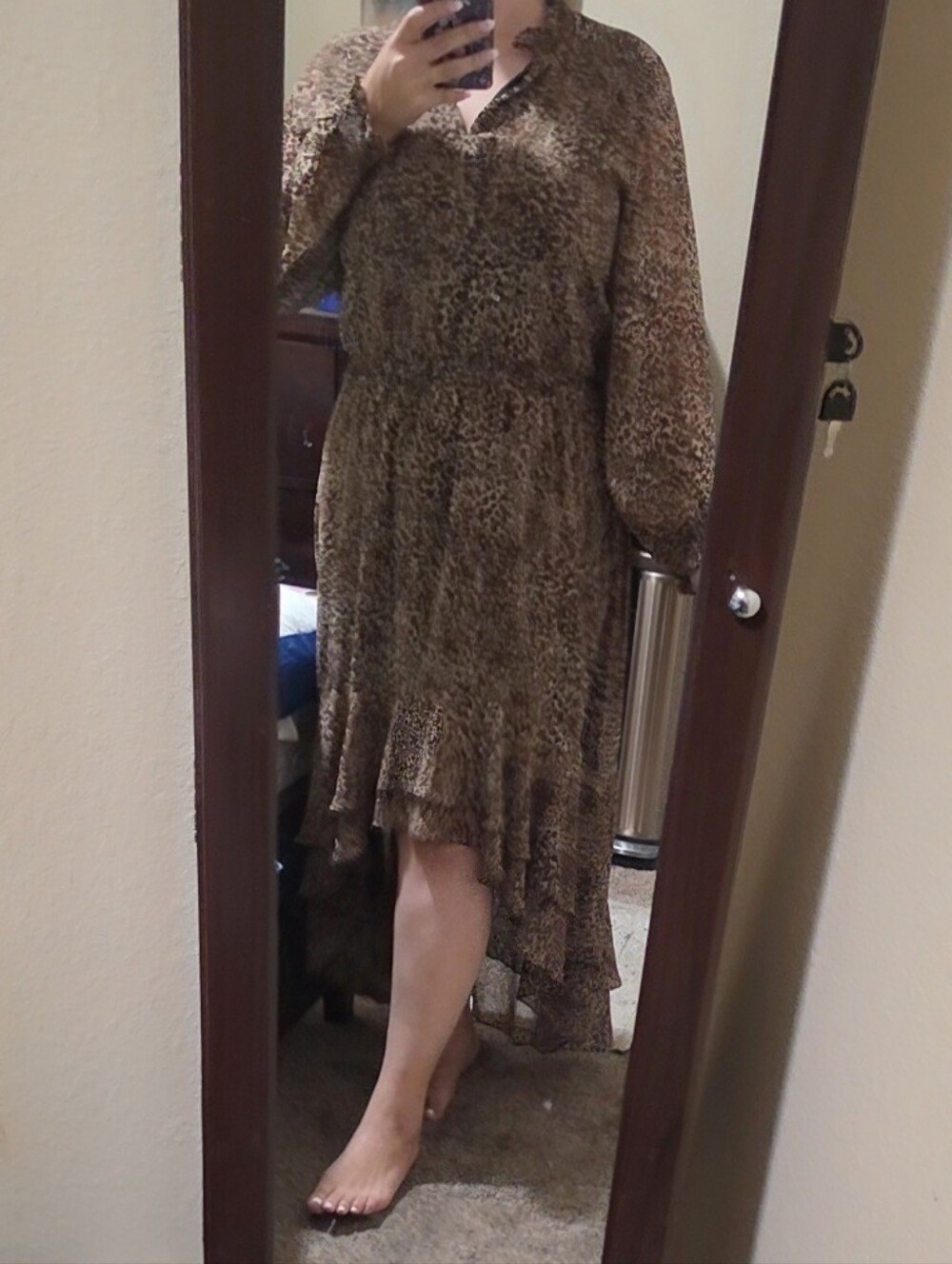 1 State Leopard High-low Dress